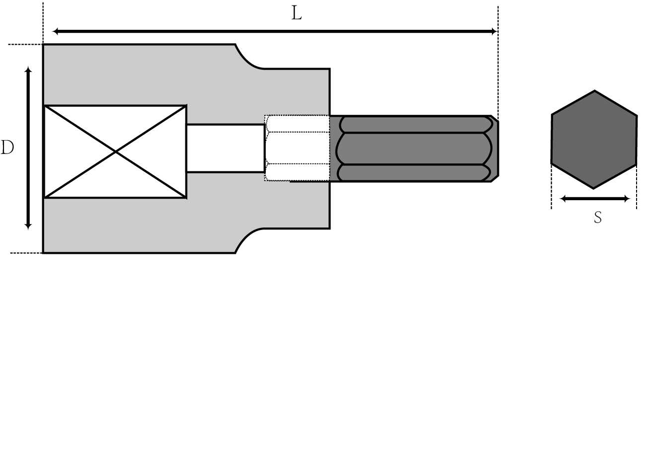 1/4 Inch Dr. Hand Bit Socket