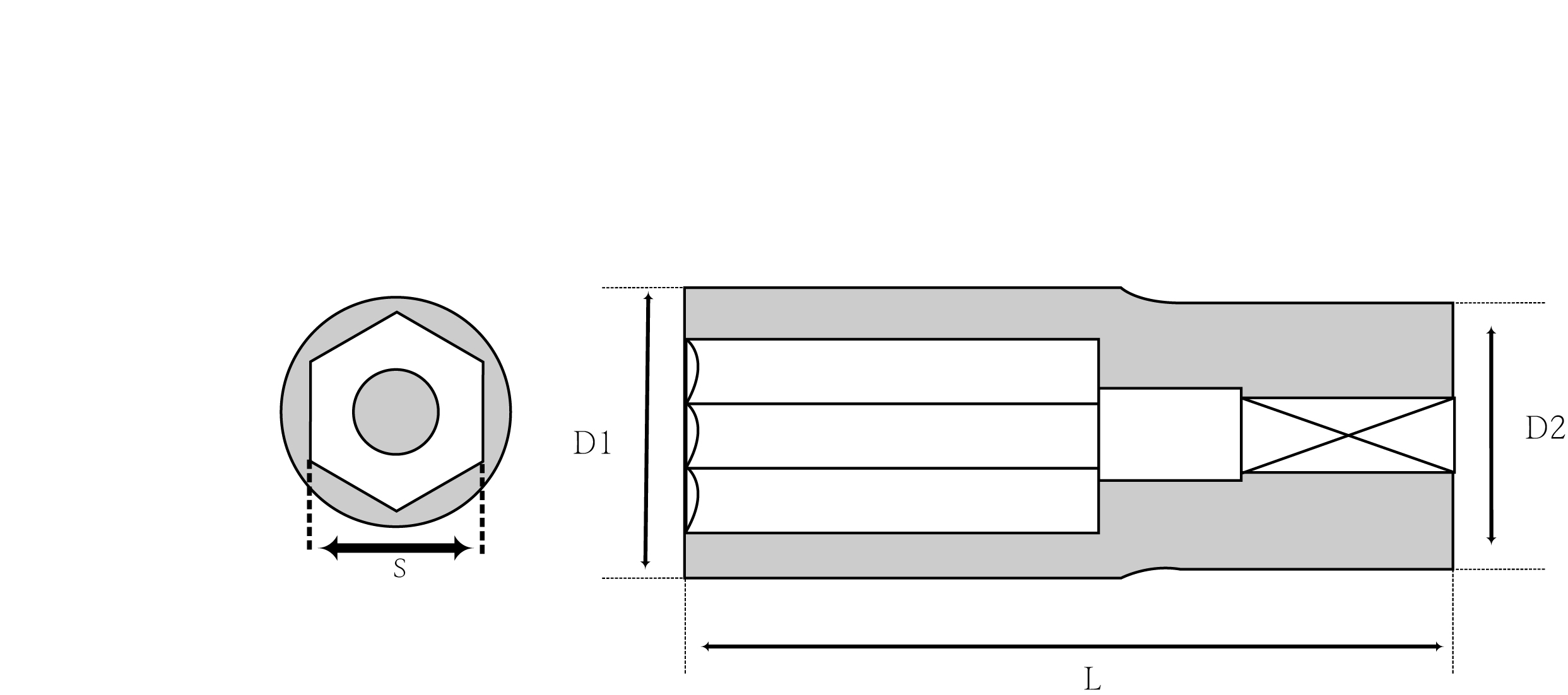 3/8 Inch Dr. Deep Universal Hand Socket