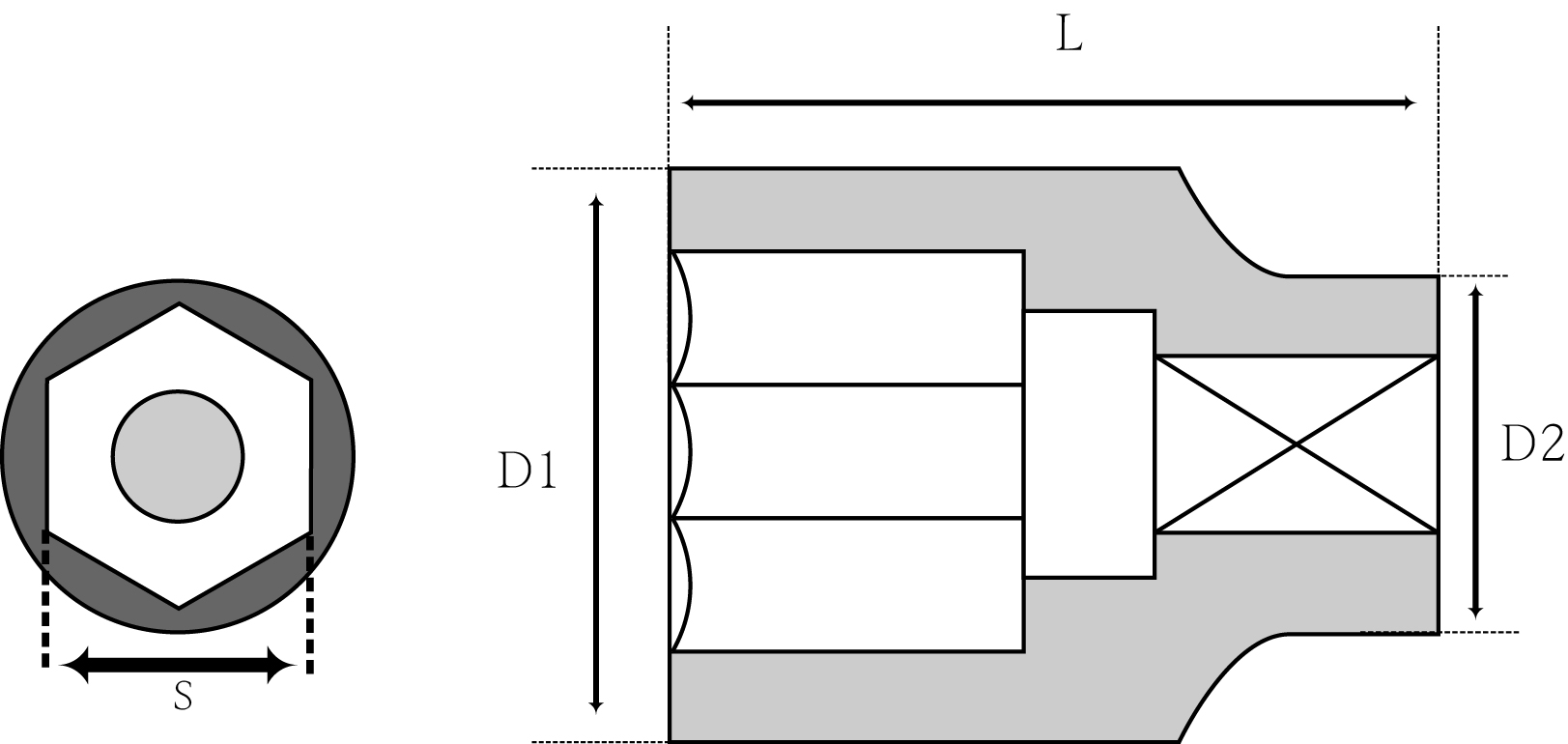 1/2 Inch Dr. E Socket (STAR)