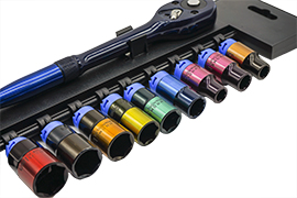 1/2 In. 10PCS Socket Set (COLORFUL)