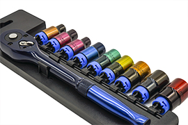 1/2 In. 10PCS Socket Set (COLORFUL)