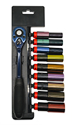 1/2 In. 10PCS Socket Set (COLORFUL) 